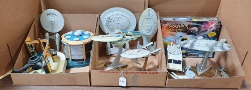 (3) Ctns Star Trek Model Ships & More