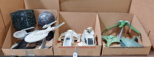 (3) Ctns Star Trek Model Ships & More