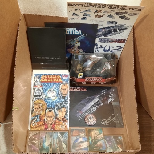 Battlestar Galactica Comics No. 1-4, Trading Cards, Ships, & More