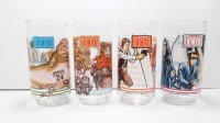 (4) Vintage 1983 Star Wars Return Of The Jedi Burger King Coca-Cola Glasses