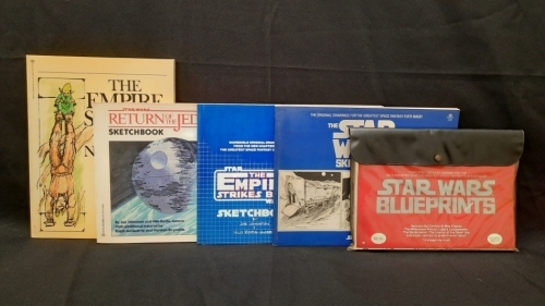Star Wars Blueprint, (3) Sketchbook, & (1) Empire Notebook (1977-1883)