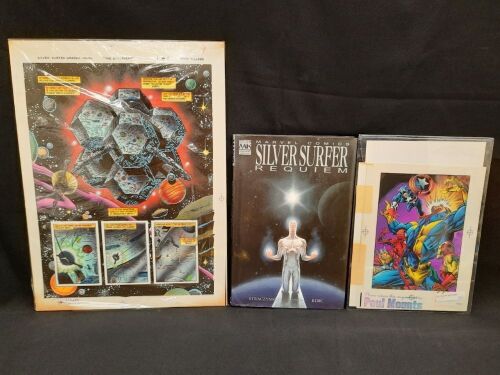 (2) Paul Mounts Art & Silver Surfer Book