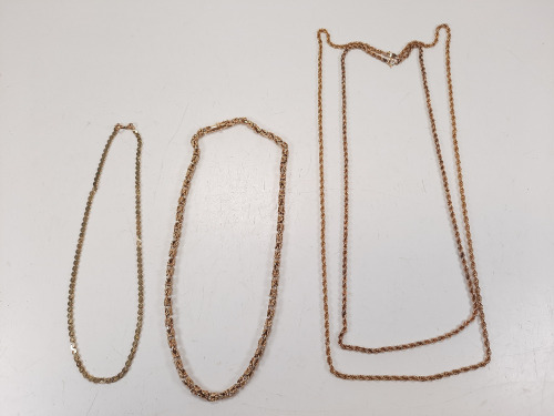 (4) Gold-Tone Chains