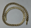 A 13-14K Yellow Gold and Natural Diamond Tennis Necklace (Pompano Beach, FL) - 4