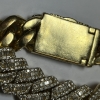 14K Yellow Gold and Natural Diamond Cuban Link Bracelet (Pompano Beach, FL) - 3