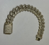 14K Yellow Gold and Natural Diamond Cuban Link Bracelet (Pompano Beach, FL) - 6
