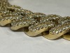 14K Yellow Gold and Natural Diamond Cuban Link Bracelet (Pompano Beach, FL) - 8
