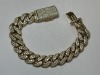 14K Yellow gold and Natural Diamond Cuban Link Bracelet (Pompano Beach, FL) - 8
