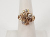 14K Gold Ring w/ (3) Clear Stones