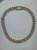 A 14K Yellow Gold and Natural Diamond Cuban Link Necklace (Pompano Beach, FL)