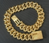 14K Yellow Gold and Natural Diamond Cuban Link Necklace (Pompano Beach, FL) - 2