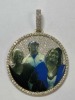 14K Rose Gold and Natural Diamond Circular Photo Pendant (Pompano Beach, FL)