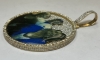 14K Rose Gold and Natural Diamond Circular Photo Pendant (Pompano Beach, FL) - 2