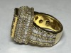 A 14K Yellow Gold and Natural Diamond Rectangular Cluster Ring (Pompano Beach, FL) - 4