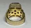 A 14K Yellow Gold and Natural Diamond Rectangular Cluster Ring (Pompano Beach, FL) - 6