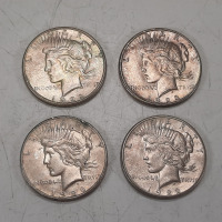(4) Peace $1 Peace Coins