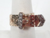 10K Gold & Diamond Flex Belt Ring
