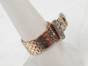 10K Gold & Diamond Flex Belt Ring - 3