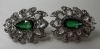 18K Gold Emerald & Diamond Earrings (Dayton, NJ)