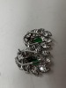 18K Gold Emerald & Diamond Earrings (Dayton, NJ) - 4