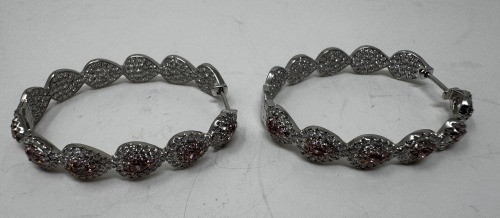 18K Gold & Diamond Hoop Earrings (Dayton, NJ)