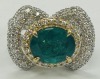 18K Gold Emerald & Diamond Ring (Dayton, NJ)