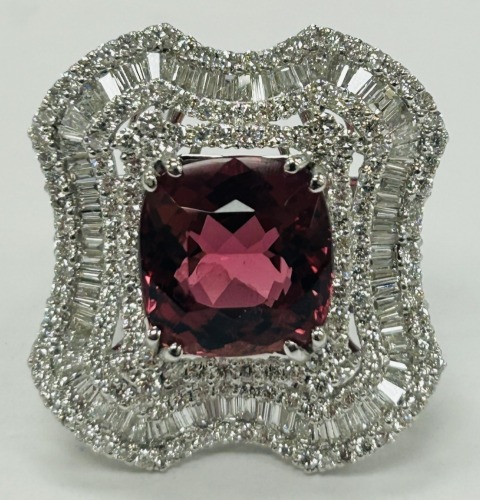 18K Gold Tourmaline & Diamond Ring (Dayton, NJ)