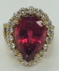 18K Gold Tourmaline & Diamond Ring (Dayton, NJ)