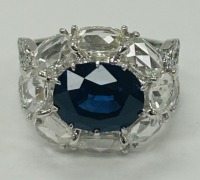 18K Gold Sapphire & Diamond Ring (Dayton, NJ)