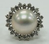 18K Mabe Pearl & Diamond Ring (Dayton, NJ)