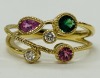 18K Gold Tsavorite, Sapphire & Diamond Ring (Dayton, NJ)