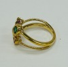 18K Gold Tsavorite, Sapphire & Diamond Ring (Dayton, NJ) - 2