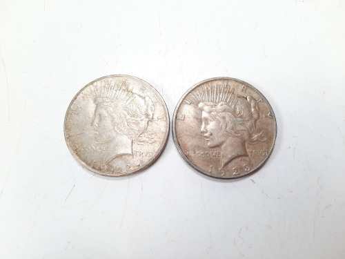 (2) U.S. Peace $1 Coin