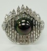18K Gold Cultured Pearl & Diamond Ring (Dayton, NJ)