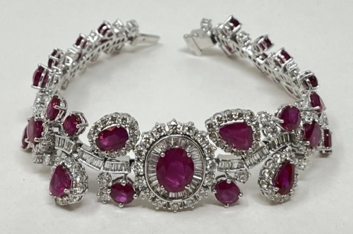 18K Gold Ruby & Diamond Bracelet (Dayton, NJ)