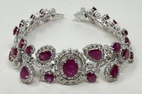 18K Gold Ruby & Diamond Bracelet (Dayton, NJ)