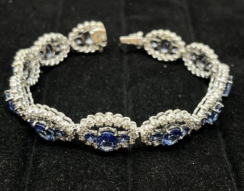 18K Gold Sapphire & Diamond Bracelet (Dayton, NJ)
