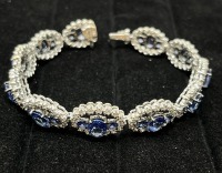18K Gold Sapphire & Diamond Bracelet (Dayton, NJ)