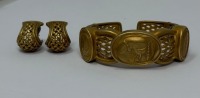 18K Gold Bracelet & Earrings (Dayton, NJ)