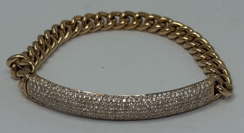 18K Gold & Diamond "ID" Bracelet (Dayton, NJ)