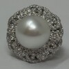 18K Gold Cultured Pearl & Diamond Ring (Dayton, NJ)
