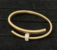 18K Gold & Diamond Bangle Bracelet (Dayton, NJ)