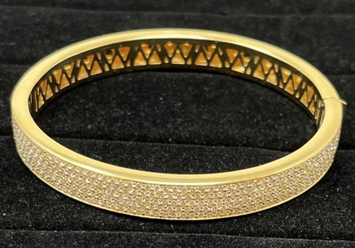 18K Michael M. Gold & Diamond Bangle Bracelet (Dayton, NJ)