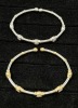 (2) 14K Gold & Diamond Cuff Bracelets (Dayton, NJ)