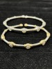 (2) 14K Gold & Diamond Cuff Bracelets (Dayton, NJ) - 4