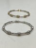(2) 14K Gold & Diamond Cuff Bracelets (Dayton, NJ) - 6
