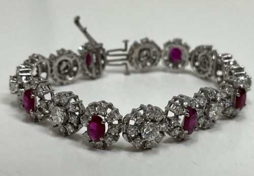 Platinum Ruby & Diamond Bracelet (Dayton, NJ)