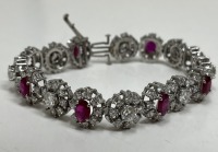 Platinum Ruby & Diamond Bracelet (Dayton, NJ)