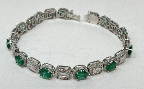 18K Gold Emerald & Diamond Bracelet (Dayton, NJ)