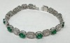 18K Gold Emerald & Diamond Bracelet (Dayton, NJ)